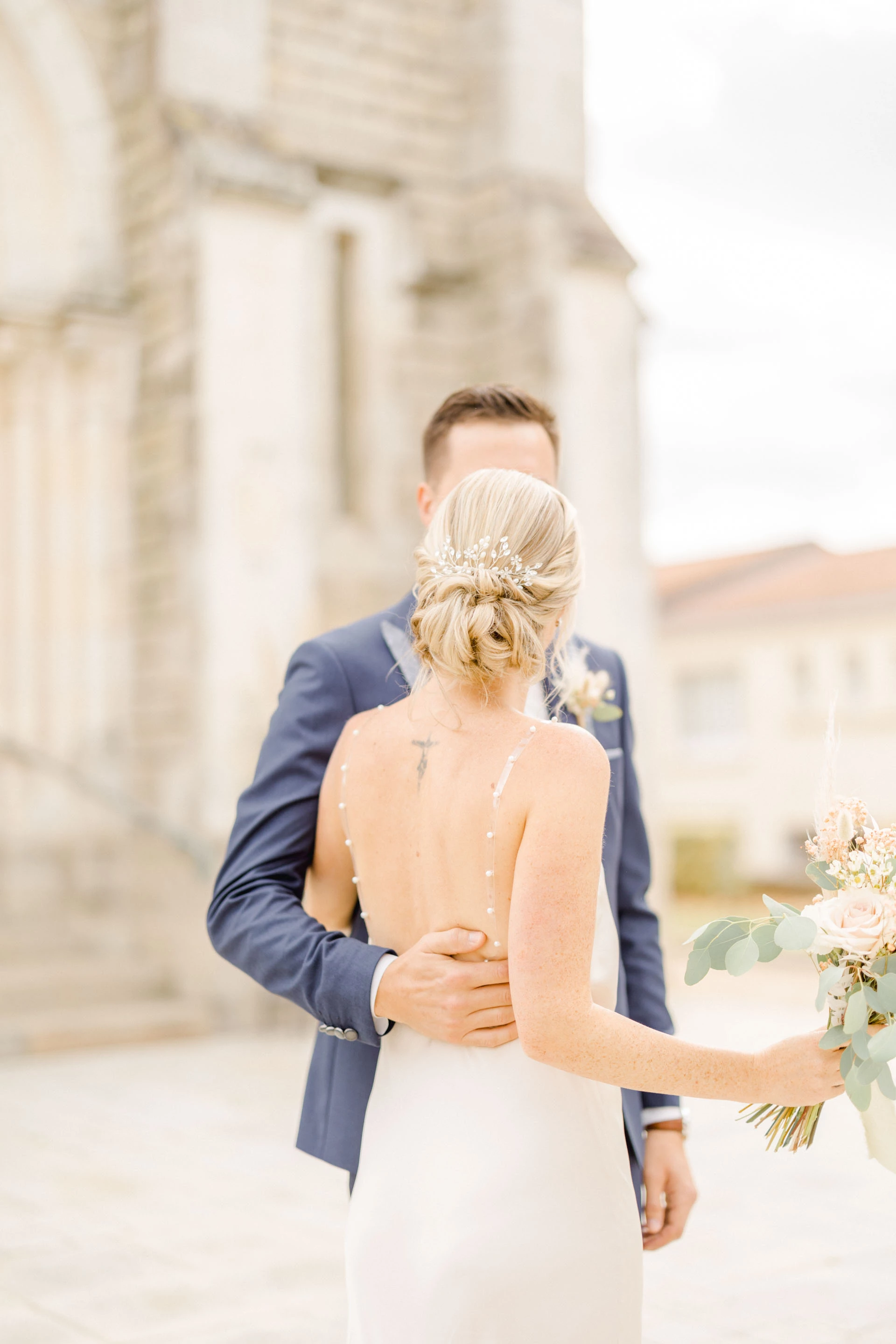 robe mariage gris marron